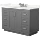 A thumbnail of the Wyndham Collection WCF292948S-QTZ-US3MXX Dark Gray / Giotto Quartz Top / Brushed Nickel Hardware