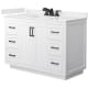 A thumbnail of the Wyndham Collection WCF292948S-QTZ-US3MXX White / White Quartz Top / Matte Black Hardware