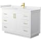 A thumbnail of the Wyndham Collection WCF2929-48S-VCA-MXX White / White Cultured Marble Top / Brushed Gold Hardware