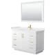 A thumbnail of the Wyndham Collection WCF292948S-QTZ-UNSM46 White / White Quartz Top / Brushed Gold Hardware