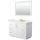 A thumbnail of the Wyndham Collection WCF292948S-QTZ-US3M46 White / White Quartz Top / Brushed Gold Hardware