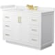 A thumbnail of the Wyndham Collection WCF292948S-QTZ-US3MXX White / White Quartz Top / Brushed Gold Hardware