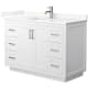 A thumbnail of the Wyndham Collection WCF292948S-QTZ-UNSMXX White / Giotto Quartz Top / Brushed Nickel Hardware