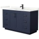 A thumbnail of the Wyndham Collection WCF292954S-QTZ-UNSMXX Dark Blue / Giotto Quartz Top / Matte Black Hardware