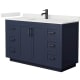 A thumbnail of the Wyndham Collection WCF292954S-QTZ-UNSMXX Dark Blue / White Quartz Top / Matte Black Hardware