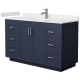 A thumbnail of the Wyndham Collection WCF2929-54S-VCA-MXX Dark Blue / Carrara Cultured Marble Top / Brushed Nickel Hardware