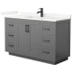 A thumbnail of the Wyndham Collection WCF292954S-QTZ-UNSMXX Dark Gray / Giotto Quartz Top / Matte Black Hardware