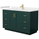 A thumbnail of the Wyndham Collection WCF2929-54S-VCA-MXX Green / Carrara Cultured Marble Top / Brushed Gold Hardware