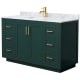 A thumbnail of the Wyndham Collection WCF2929-54S-NAT-MXX Green / White Carrara Marble Top / Brushed Gold Hardware