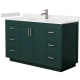 A thumbnail of the Wyndham Collection WCF2929-54S-VCA-MXX Green / Carrara Cultured Marble Top / Brushed Nickel Hardware