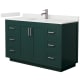 A thumbnail of the Wyndham Collection WCF292954S-QTZ-UNSMXX Green / White Quartz Top / Brushed Nickel Hardware