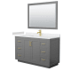 A thumbnail of the Wyndham Collection WCF2929-54S-VCA-M46 Dark Gray / Carrara Cultured Marble Top / Brushed Gold Hardware