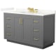 A thumbnail of the Wyndham Collection WCF292954S-QTZ-US3MXX Dark Gray / Giotto Quartz Top / Brushed Gold Hardware