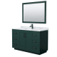 A thumbnail of the Wyndham Collection WCF2929-54S-NAT-M46 Green / White Carrara Marble Top / Matte Black Hardware