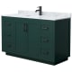 A thumbnail of the Wyndham Collection WCF2929-54S-NAT-MXX Green / White Carrara Marble Top / Matte Black Hardware