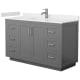 A thumbnail of the Wyndham Collection WCF2929-54S-VCA-MXX Dark Gray / Carrara Cultured Marble Top / Brushed Nickel Hardware