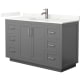 A thumbnail of the Wyndham Collection WCF292954S-QTZ-UNSMXX Dark Gray / Giotto Quartz Top / Brushed Nickel Hardware