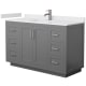 A thumbnail of the Wyndham Collection WCF2929-54S-VCA-MXX Dark Gray / White Cultured Marble Top / Brushed Nickel Hardware