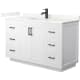 A thumbnail of the Wyndham Collection WCF292954S-QTZ-UNSMXX White / Giotto Quartz Top / Matte Black Hardware