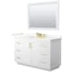 A thumbnail of the Wyndham Collection WCF292954S-QTZ-US3M46 White / Giotto Quartz Top / Brushed Gold Hardware