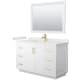 A thumbnail of the Wyndham Collection WCF292954S-QTZ-UNSM46 White / White Quartz Top / Brushed Gold Hardware