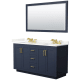 A thumbnail of the Wyndham Collection WCF292960D-QTZ-US3M58 Dark Blue / Giotto Quartz Top / Brushed Gold Hardware