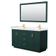 A thumbnail of the Wyndham Collection WCF2929-60D-VCA-M58 Green / Carrara Cultured Marble Top / Brushed Gold Hardware