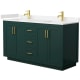 A thumbnail of the Wyndham Collection WCF2929-60D-VCA-MXX Green / Carrara Cultured Marble Top / Brushed Gold Hardware