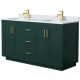 A thumbnail of the Wyndham Collection WCF2929-60D-NAT-MXX Green / White Carrara Marble Top / Brushed Gold Hardware