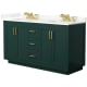 A thumbnail of the Wyndham Collection WCF292960D-QTZ-US3MXX Green / Giotto Quartz Top / Brushed Gold Hardware