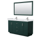 A thumbnail of the Wyndham Collection WCF2929-60D-VCA-M58 Green / White Cultured Marble Top / Brushed Nickel Hardware