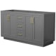 A thumbnail of the Wyndham Collection WCF2929-60D-CX-MXX Dark Gray / Brushed Gold Hardware