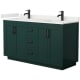 A thumbnail of the Wyndham Collection WCF292960D-QTZ-UNSMXX Green / White Quartz Top / Matte Black Hardware