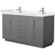 A thumbnail of the Wyndham Collection WCF2929-60D-VCA-MXX Dark Gray / Carrara Cultured Marble Top / Brushed Nickel Hardware
