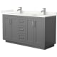 A thumbnail of the Wyndham Collection WCF292960D-QTZ-UNSMXX Dark Gray / Giotto Quartz Top / Brushed Nickel Hardware