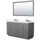 A thumbnail of the Wyndham Collection WCF292960D-QTZ-US3M58 Dark Gray / Giotto Quartz Top / Brushed Nickel Hardware