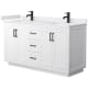 A thumbnail of the Wyndham Collection WCF2929-60D-VCA-MXX White / White Cultured Marble Top / Matte Black Hardware