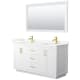 A thumbnail of the Wyndham Collection WCF292960D-QTZ-UNSM58 White / Giotto Quartz Top / Brushed Gold Hardware