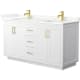 A thumbnail of the Wyndham Collection WCF292960D-QTZ-UNSMXX White / Giotto Quartz Top / Brushed Gold Hardware