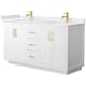 A thumbnail of the Wyndham Collection WCF2929-60D-VCA-MXX White / White Cultured Marble Top / Brushed Gold Hardware