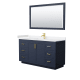 A thumbnail of the Wyndham Collection WCF2929-60S-VCA-M58 Dark Blue / Carrara Cultured Marble Top / Brushed Gold Hardware
