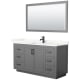 A thumbnail of the Wyndham Collection WCF292960S-QTZ-UNSM58 Dark Gray / Giotto Quartz Top / Matte Black Hardware