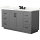 A thumbnail of the Wyndham Collection WCF292960S-QTZ-US3MXX Dark Gray / Giotto Quartz Top / Matte Black Hardware