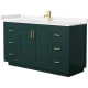 A thumbnail of the Wyndham Collection WCF2929-60S-VCA-MXX Green / Carrara Cultured Marble Top / Brushed Gold Hardware