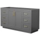 A thumbnail of the Wyndham Collection WCF2929-60S-CX-MXX Dark Gray / Brushed Gold Hardware