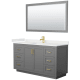 A thumbnail of the Wyndham Collection WCF292960S-QTZ-UNSM58 Dark Gray / White Quartz Top / Brushed Gold Hardware