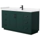 A thumbnail of the Wyndham Collection WCF2929-60S-VCA-MXX Green / Carrara Cultured Marble Top / Matte Black Hardware