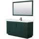 A thumbnail of the Wyndham Collection WCF292960S-QTZ-UNSM58 Green / White Quartz Top / Matte Black Hardware