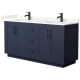 A thumbnail of the Wyndham Collection WCF292966D-QTZ-UNSMXX Dark Blue / Giotto Quartz Top / Matte Black Hardware