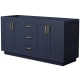 A thumbnail of the Wyndham Collection WCF2929-66D-CX-MXX Dark Blue / Brushed Gold Hardware